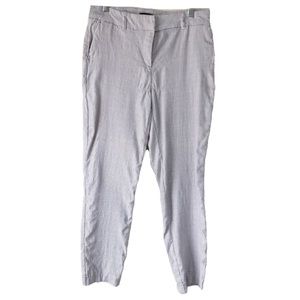 Adrienne Vittadini Trousers Slim Leg Houndstooth Neutral Dress Pants